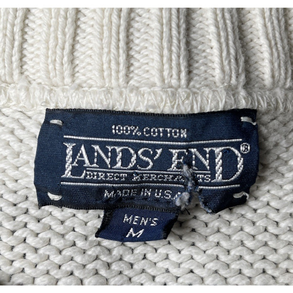 Vintage Lands End Sweater Mens Size M Indian Buffalo Southwest Native Knit USA - Picture 3 of 8